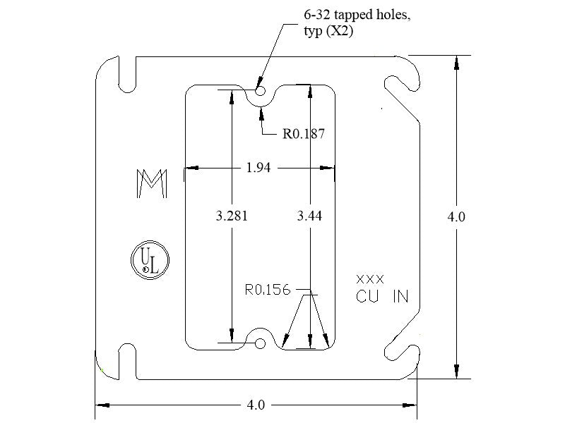 Single Device, 1" Raised Steel Cover Plate