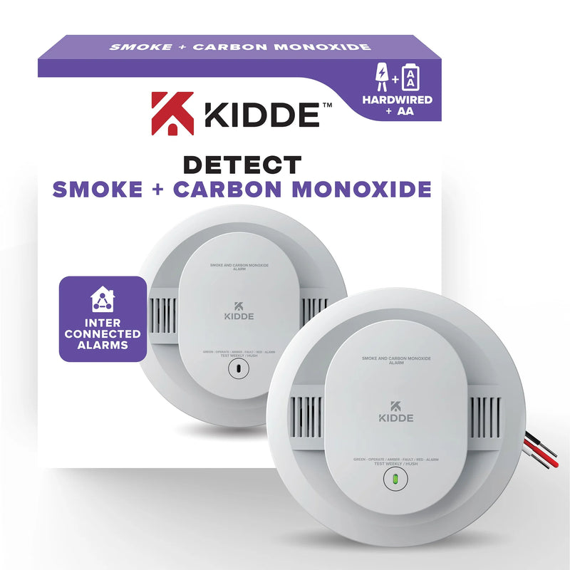 Kidde 120V Smoke & Carbon Monoxide Voice Alarm, Hardwire with AA Battery Backup