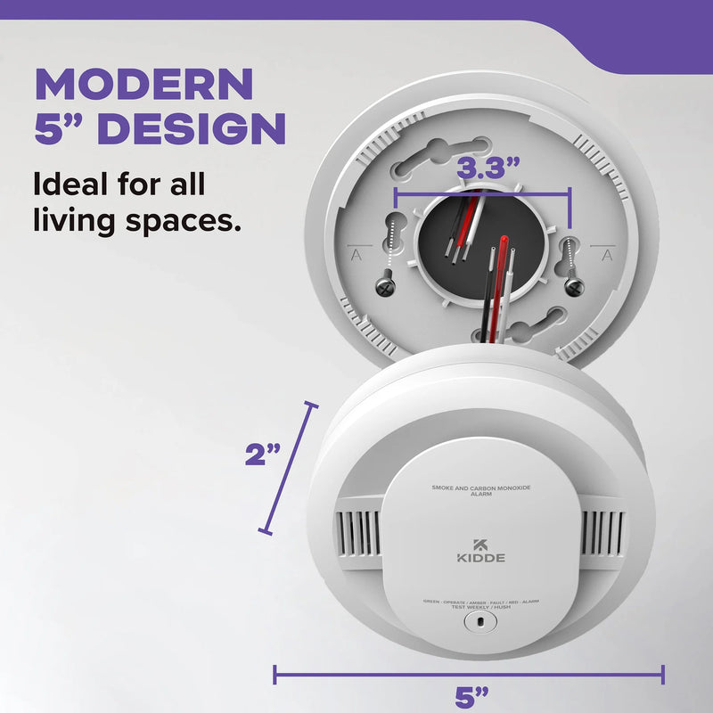 Kidde 120V Smoke & Carbon Monoxide Voice Alarm, Hardwire with AA Battery Backup