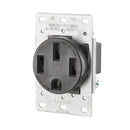 Leviton 50 Amp, 125/250 V, NEMA 14-50R, 3P, 4W, Flush Mtg Recep, Straight Blade