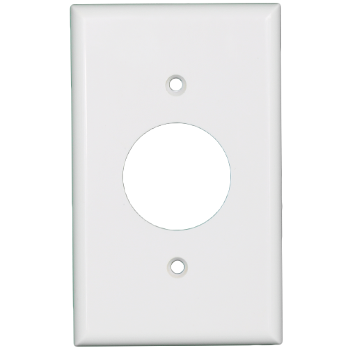1 Gang Single Receptacle Plate with  1-13/32 Hole in centre