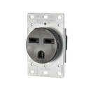 Leviton 30 Amp, 250 Volt, NEMA 6-30R, 2P, 3W, Flush Mtg Receptacle