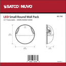 Satco: LED Small Round Wall Pack; 20W; 3CCT ; By passable Photocell; 120-277V