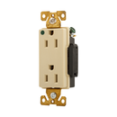 Recp HG Deco Dup 15A125V 2P3W Str B&S WH Cooper 100/BX