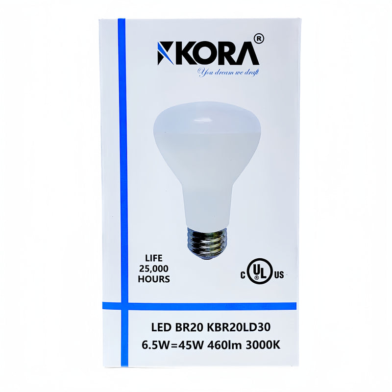 thumbnail image 2 of Rysa Light 10-Pack BR20 LED Bulb Dimmable 8w (60w Equivalent) 5000k Daylight Glow CRI90 850 2 of 11