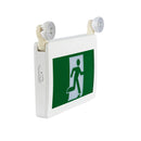 Kora LED Running Man Exit Sign with 2 Heads Combo, 2WX2 LED, 120V-347V, 120min : KEX180-2W