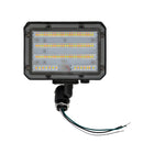 LED Flood Light, 120-277V, 50W (3 Wattage), 3CCT, BK, with knuckle and plate