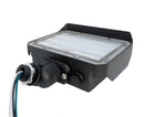 LED Flood Light, 120-277V, 50W (3 Wattage), 3CCT, BK, with knuckle and plate