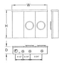 Duplex Meter Base 200 Amp {200 Amp per position} Underground Left Hand entry