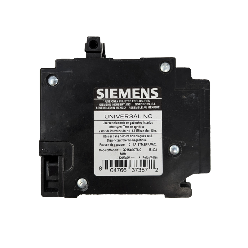 PLUG-IN 15-40A QUAD BREAKER SIEMENS