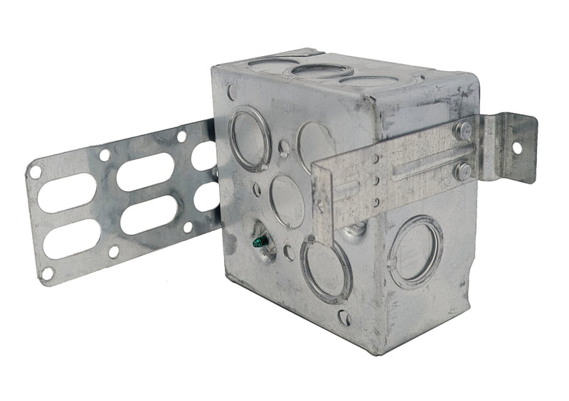 Steel Stud Square Box With KO 4" x 4" x 2 1/8", 30 Cu. inch