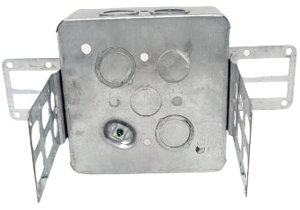 Steel Stud Junction Box With KO 4 11/16" x 4 11/16" x 2 1/8", 42 Cu. inch