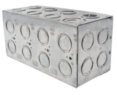 Four Gang Masonry Box 3-3/4''x 7-13/32''x 3-1/2'', 84 Cu. Inch