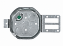 Steel Stud Octagon Box with KO 4''x4''x2-1/8'',21 Cu. In, offset for 2x1/2"drywall : SMB20294