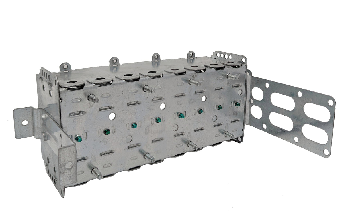 Steel Stud Four Gang Box 7-3/8