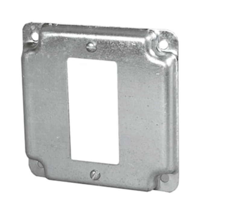 4x4" Metal Cover Plates for Receptacles and Switches