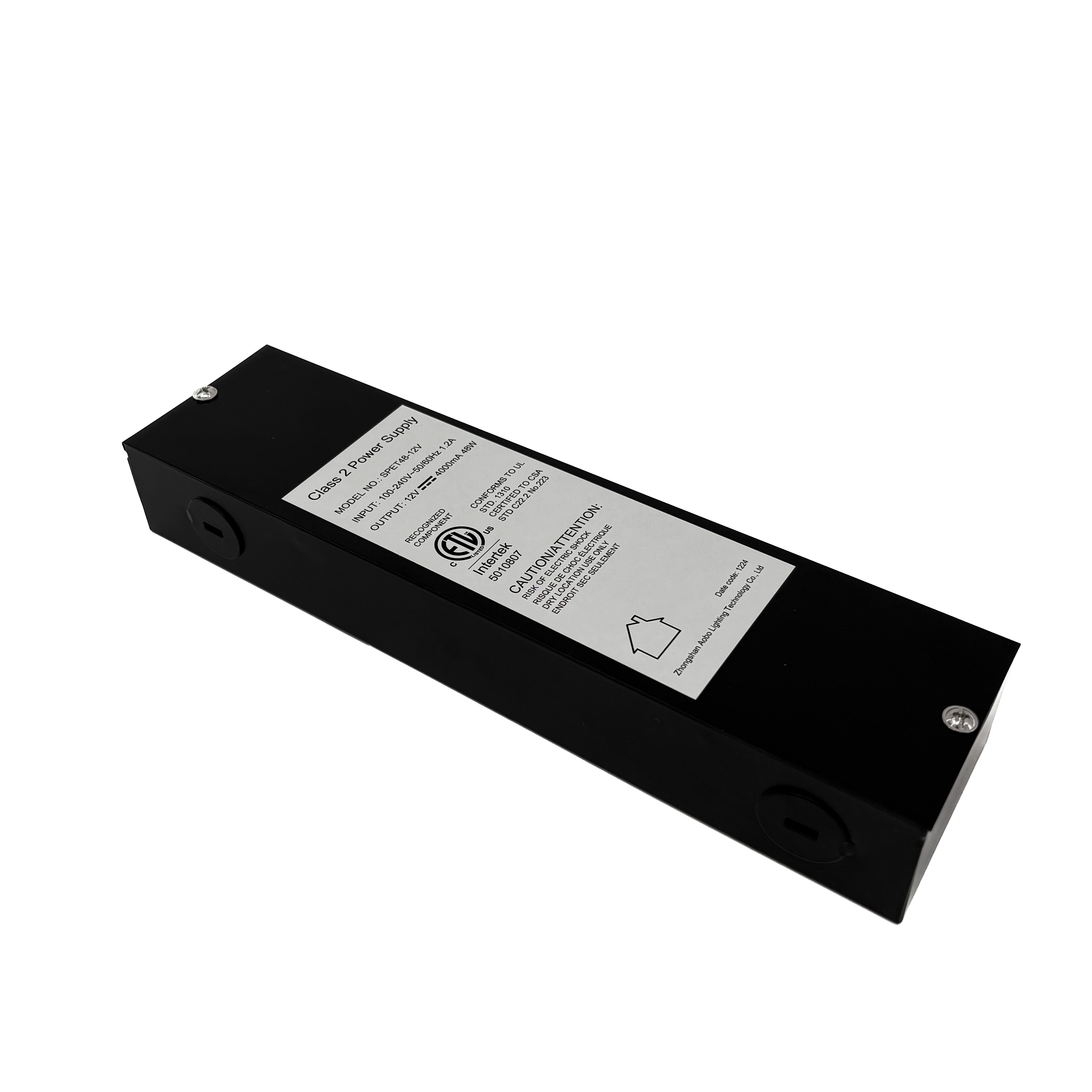 LED 48W 12V Transformer With Hardware Junction Box : SPET48