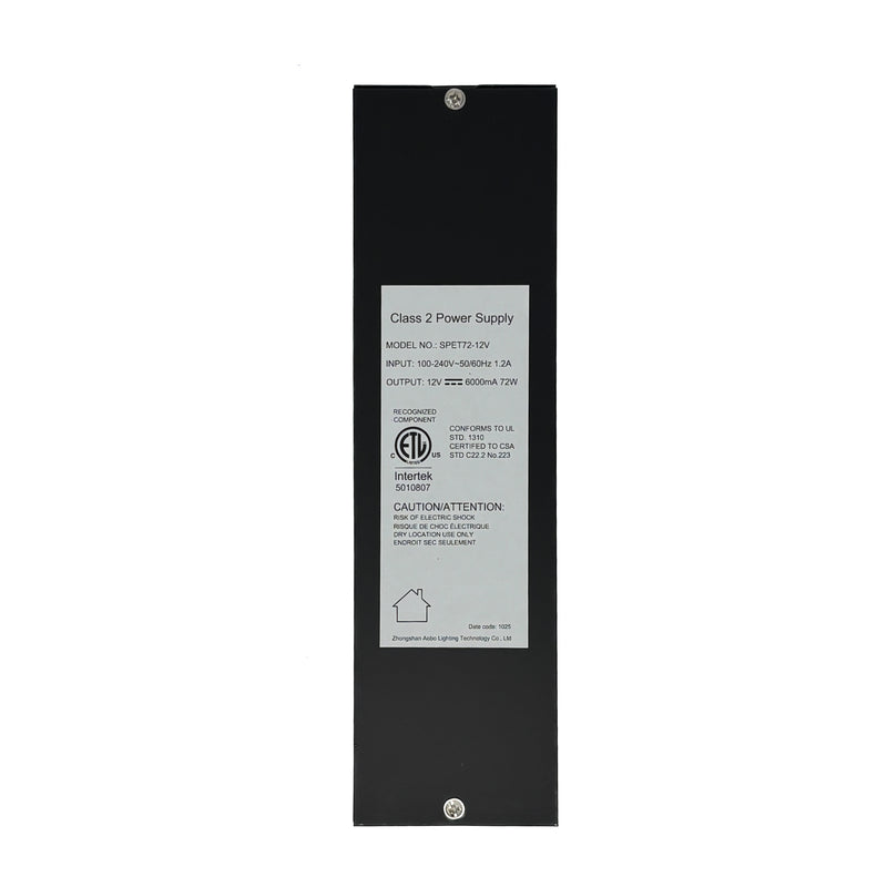 KORA LED 72W 12V DC, Transformer With Hardware Junction Box : SPET72-1
