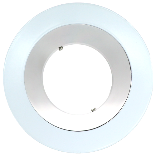 4" Alzak Chrome Reflector With White Ring