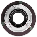 4" Alzak Chrome Reflector with White Trim For Low Voltage {MR16/GU10}