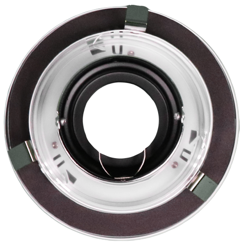 4" Alzak Chrome Reflector with White Trim For Low Voltage {MR16/GU10}