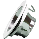 4" Alzak Chrome Reflector with White Trim For Low Voltage {MR16/GU10}