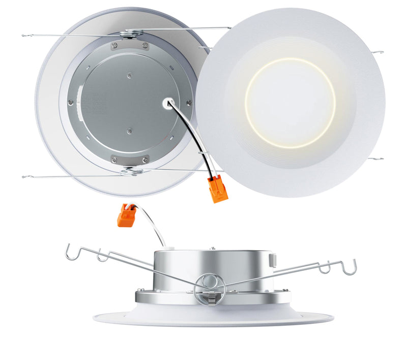 5" & 6" LED Retrofit with Night Light, 5CCT, 12W, 900Lm, CRI90, Dimmable, White : SRT560PANL