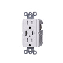 USB 30W Receptacle Type A+C, 15A 120V : SWD22030