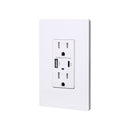 USB 30W Receptacle Type A+C, 15A 120V : SWD22030