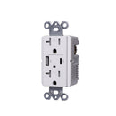 USB 30W Receptacle Type A+C, 20A 120V : SWD22030-20AC