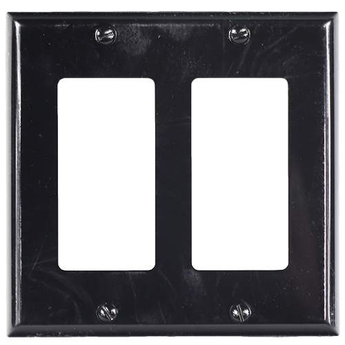 Two Gang Decorative plate (Black)