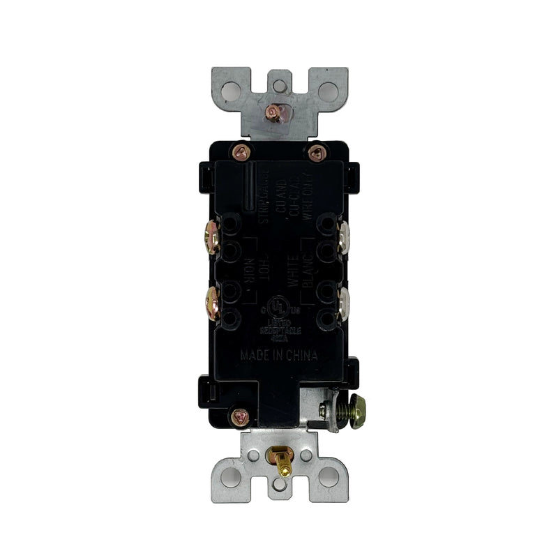 Decorative Duplex Receptacle 20Amp TR (Black) : SWD45559