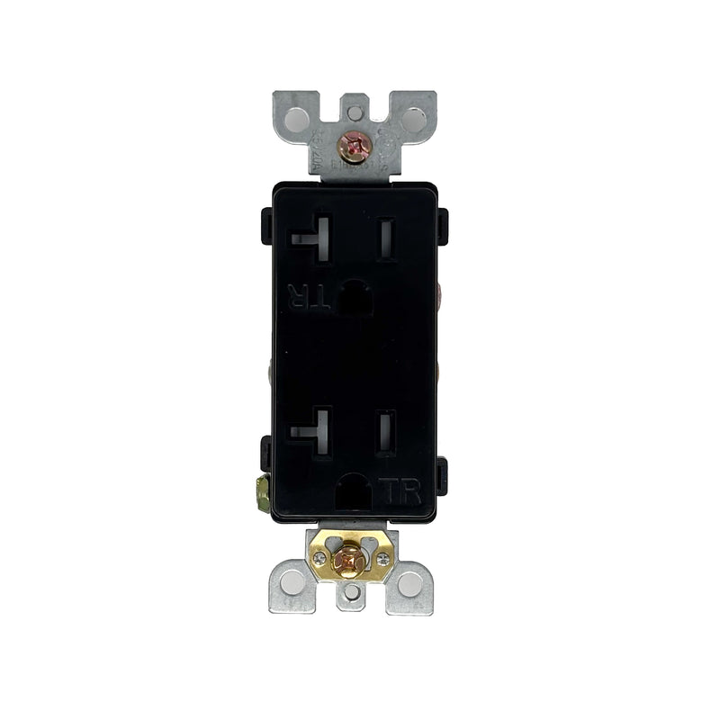 Decorative Duplex Receptacle 20Amp TR (Black) : SWD45559