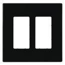 Two Gang Screwless Decorative Plate, Black : SWD45621