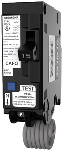 1P, 15A  Arc Fault Combination Breaker, 10KA, Plug In, CSA  Approved