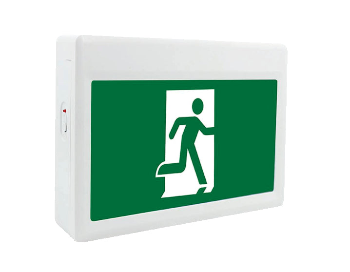 Kora LED Running Man Exit with Battery Back Up, 120/347V : KEX100