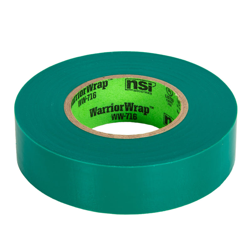 Warrior Wrap General  Electrical Tape L:66FT, W:3/4" ,Green