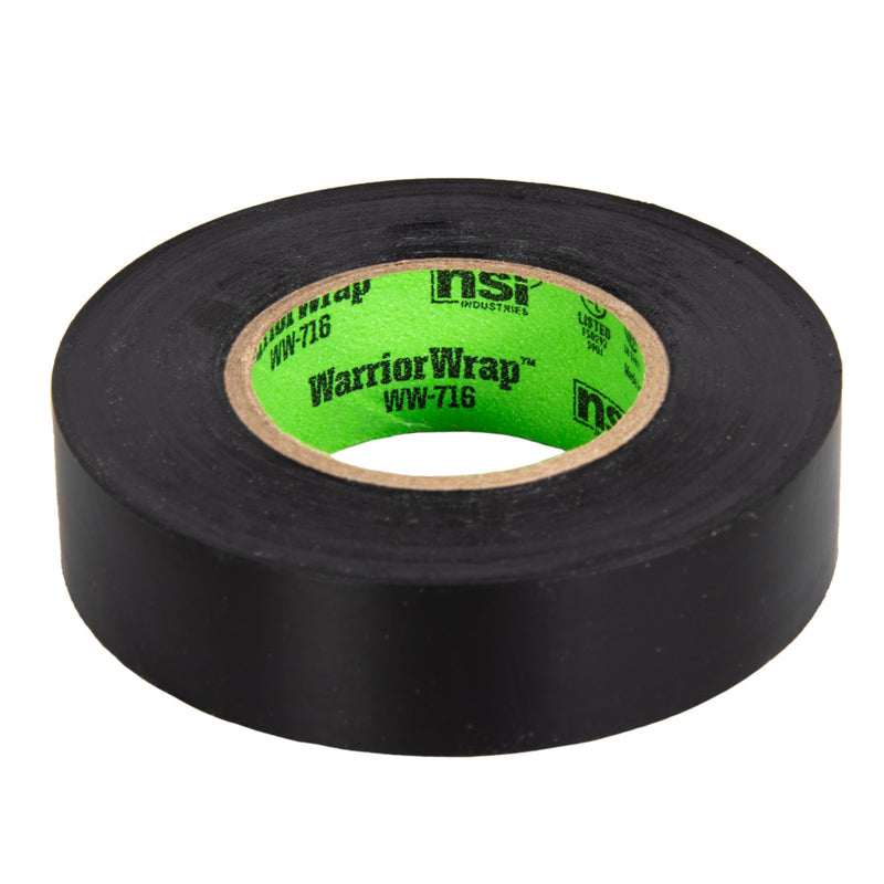 Warrior Wrap General  Electrical Tape L:66FT, W:3/4" ,Black