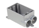 PVC FS Box One Gang 2 Hub (3/4" Multi Dead-End)