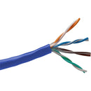 CAT6 PLENUM, FT6, UTP ETHERNET CABLE 550MHZ, 4 PR, 23AWG, 1000 FT, BLUE  300M